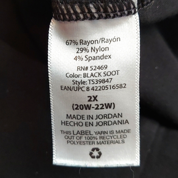 โ๏ธ Terra & Sky Elegant Black Women's Pull On Pants Heavy Soft Material, Like New - Picture 6 of 9